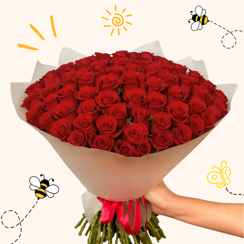 100 Roses Elegant Bouquet