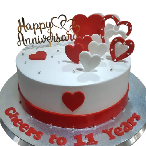Cheers Love Anniversary Cake - 2 Lbs Festive Design