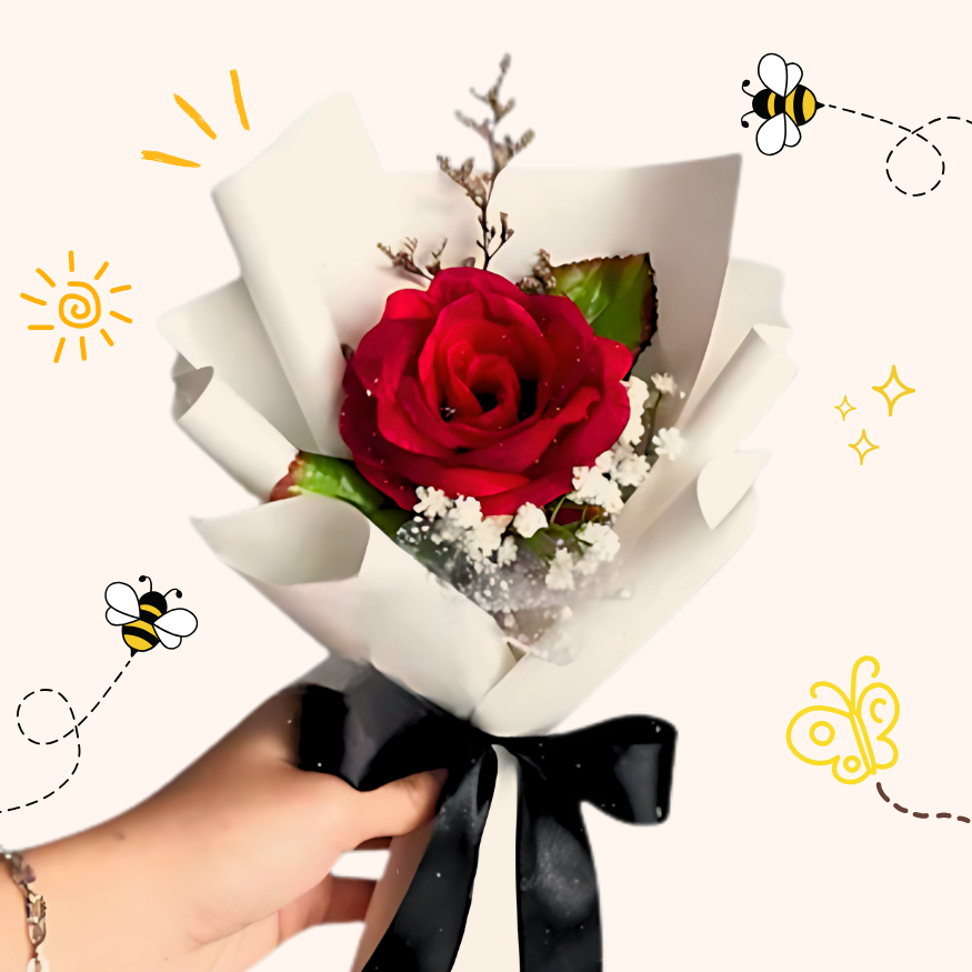 Single Rose Delight Bouquet