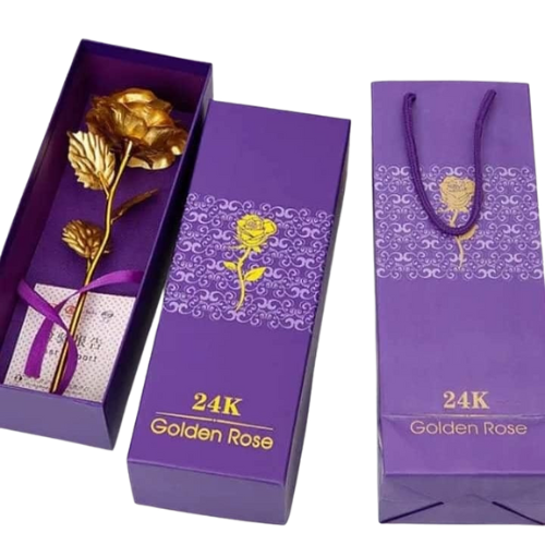 24K Gold-Plated Artificial Rose Gift