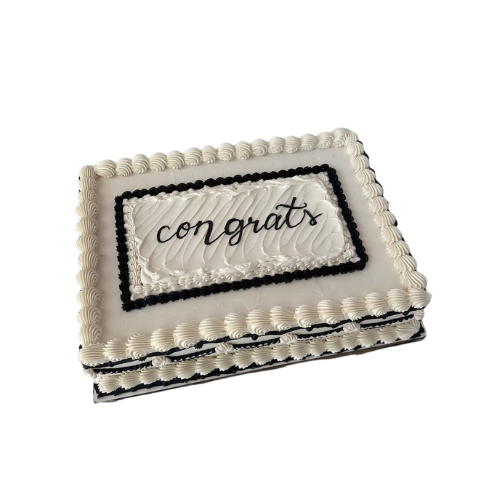 Classic Congrats Cake | 2 Lbs Rectangular Celebration Dessert