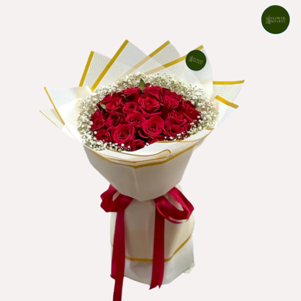 Velvet Love 24 Red Roses Bouquet