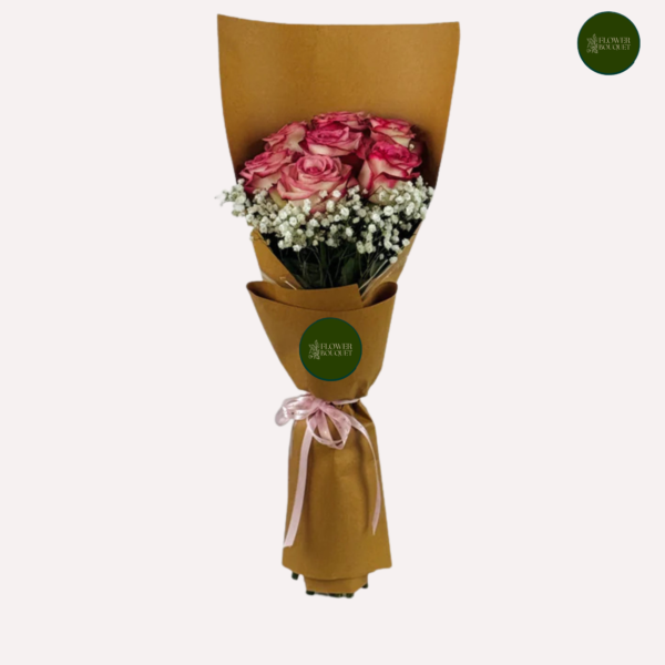 Vintage Blush Bi-Color Pink Rose Bouquet