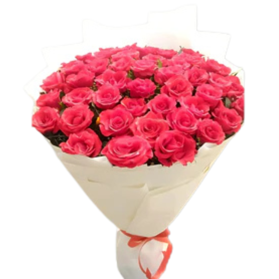 Vibrant Pink Rose Bouquet