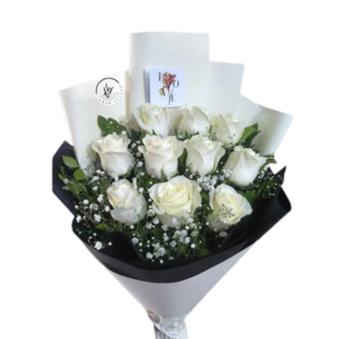 Eternal Love White Rose Bouquet