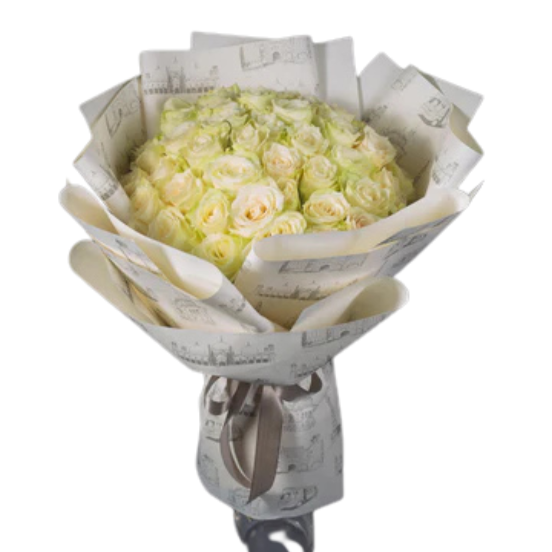 Good Spirits White Rose Bouquet | Sophisticated Floral Gift
