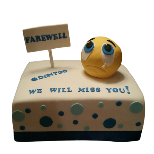 Emoji Farewell Cake - Creative Goodbye Centerpiece