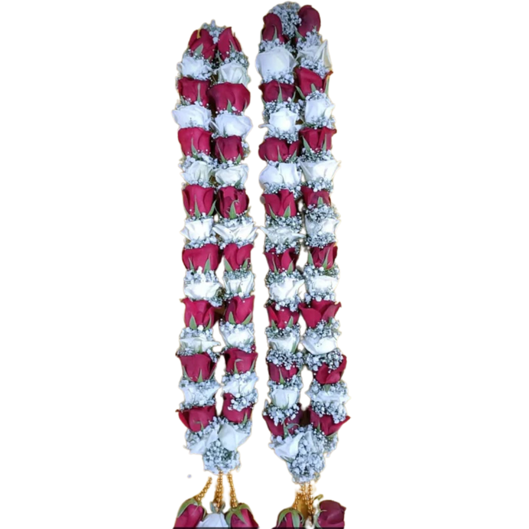 Floral Bridal Choker Necklace with Rose & Baby's Breath