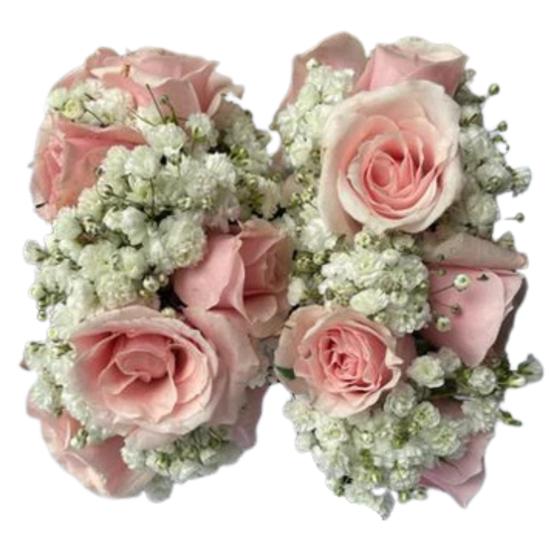 Pink Jasmine & Rose Gajray Pair | Fragrant Floral Accessory