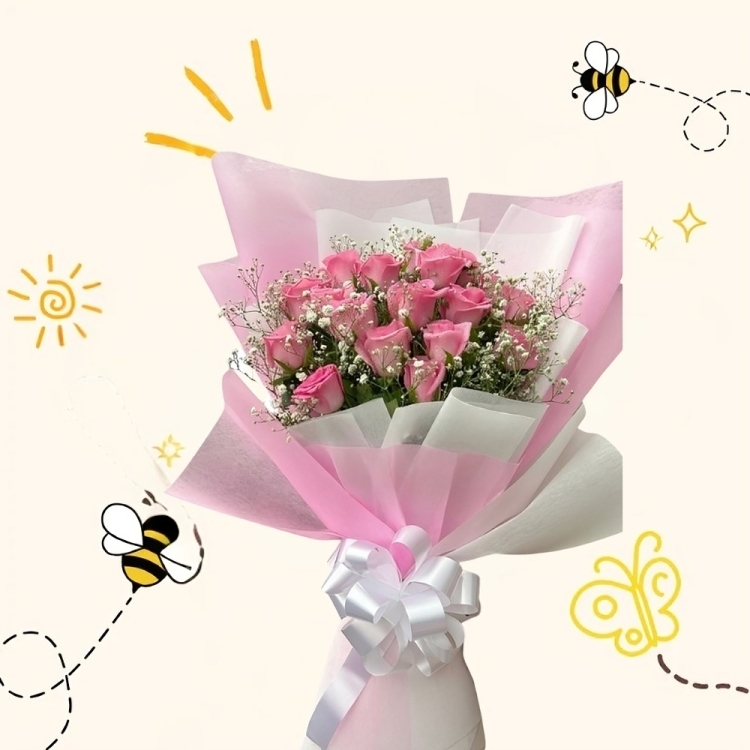 Golden Morning Bliss Cream Yellow Roses Bouquet