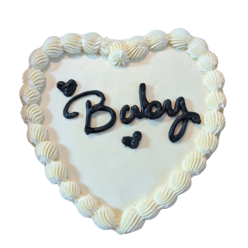 Heart Shaped Baby Shower & Gender Reveal Cake