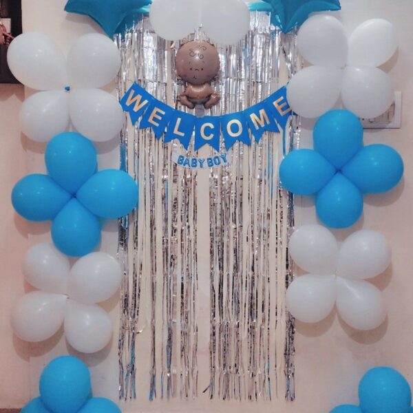 Welcome Baby Boy Premium Balloon Decoration Set