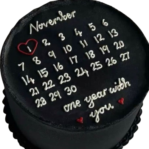 Calendar Birthday Cake - 2 Lbs Personalized Date Design