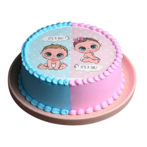 Boy or Girl Gender Reveal Cake