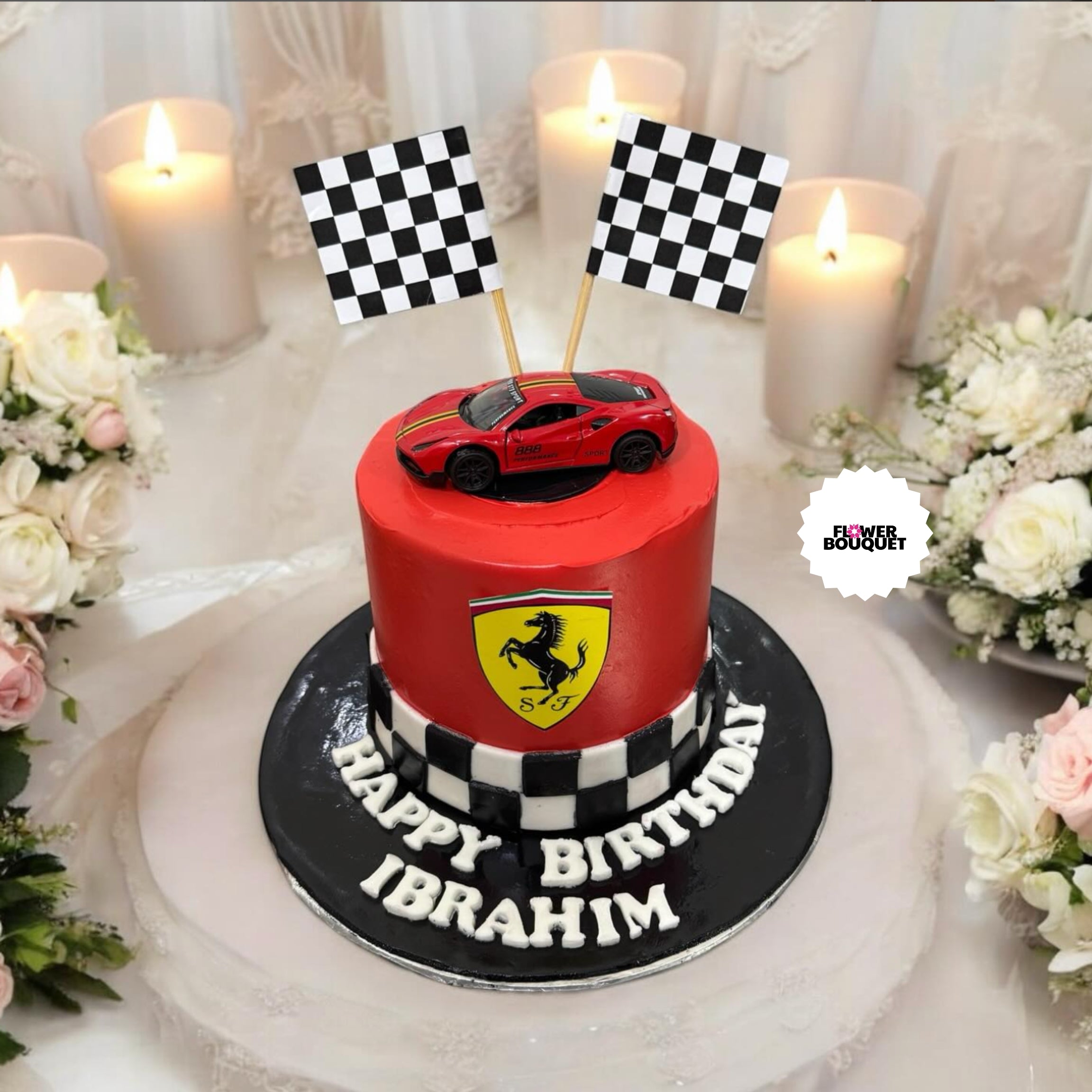 Ferrari Racing 2-Pound Birthday Cake for Car Lovers