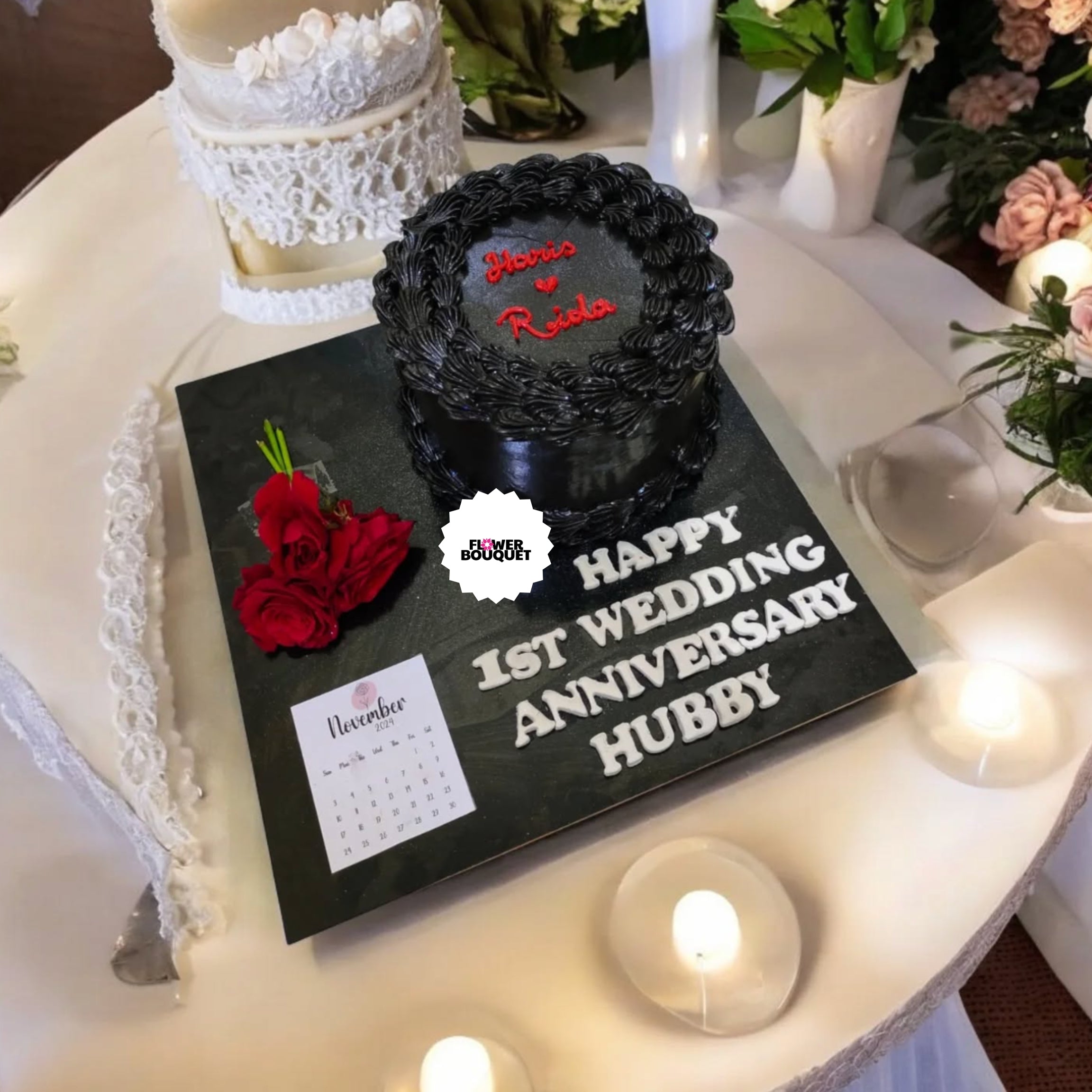 Elegant 1-Pound First Wedding Anniversary Cake