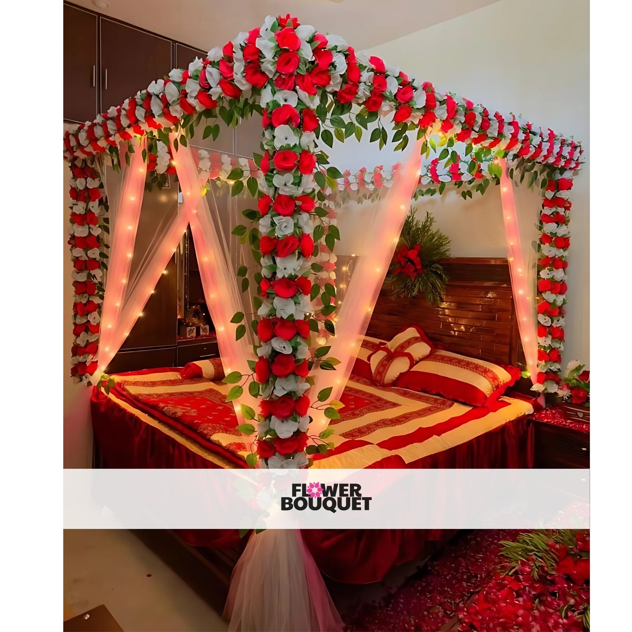 Enchanted Floral Canopy Bed Decor