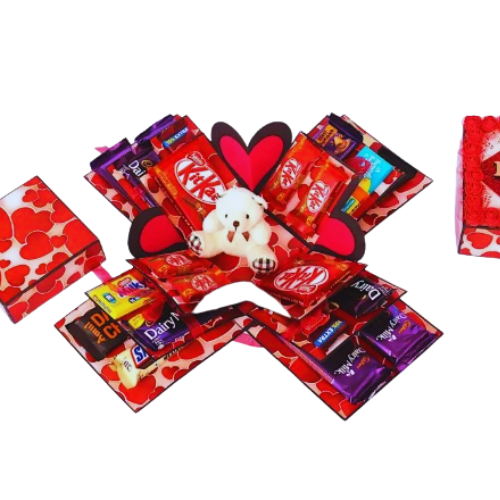 Sweet Surprise Heart Chocolate Explosion Box