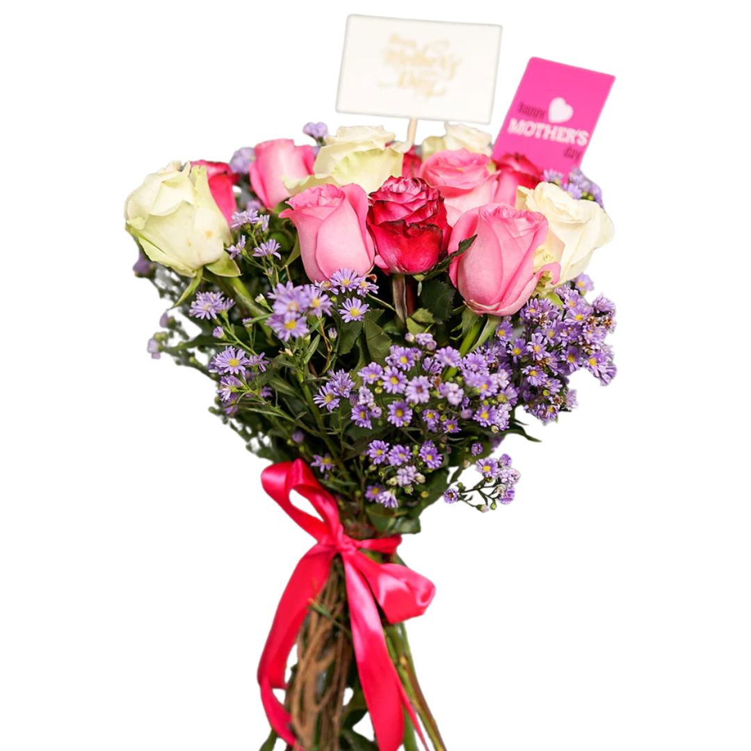 Radiant Pink Shine Mixed Bouquet | Vibrant Mother's Day Flowers