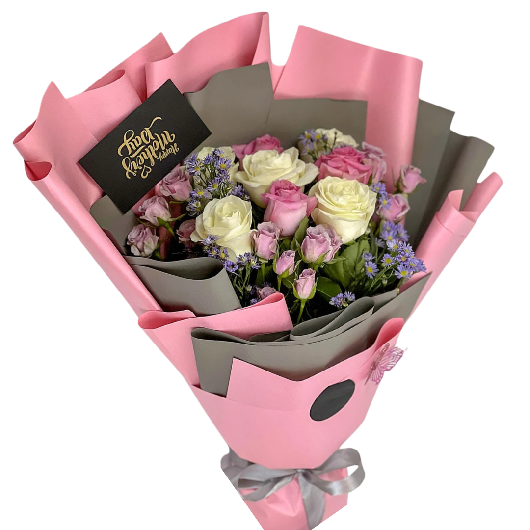 Pink Splash Vibrant Rose & Daisy Bouquet | Joyful Floral Gift