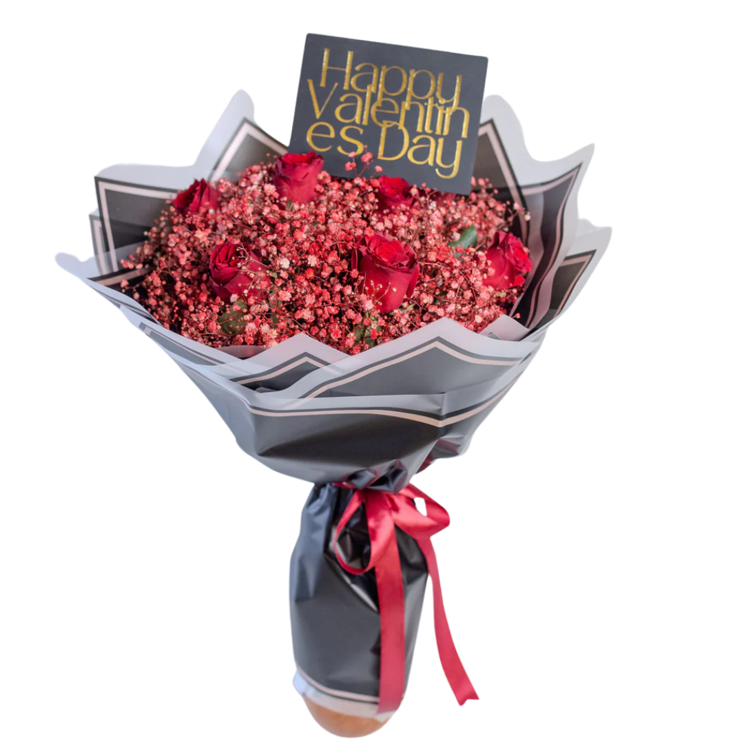 Passionate 8 Imported Roses Bouquet | Romantic Floral Gift