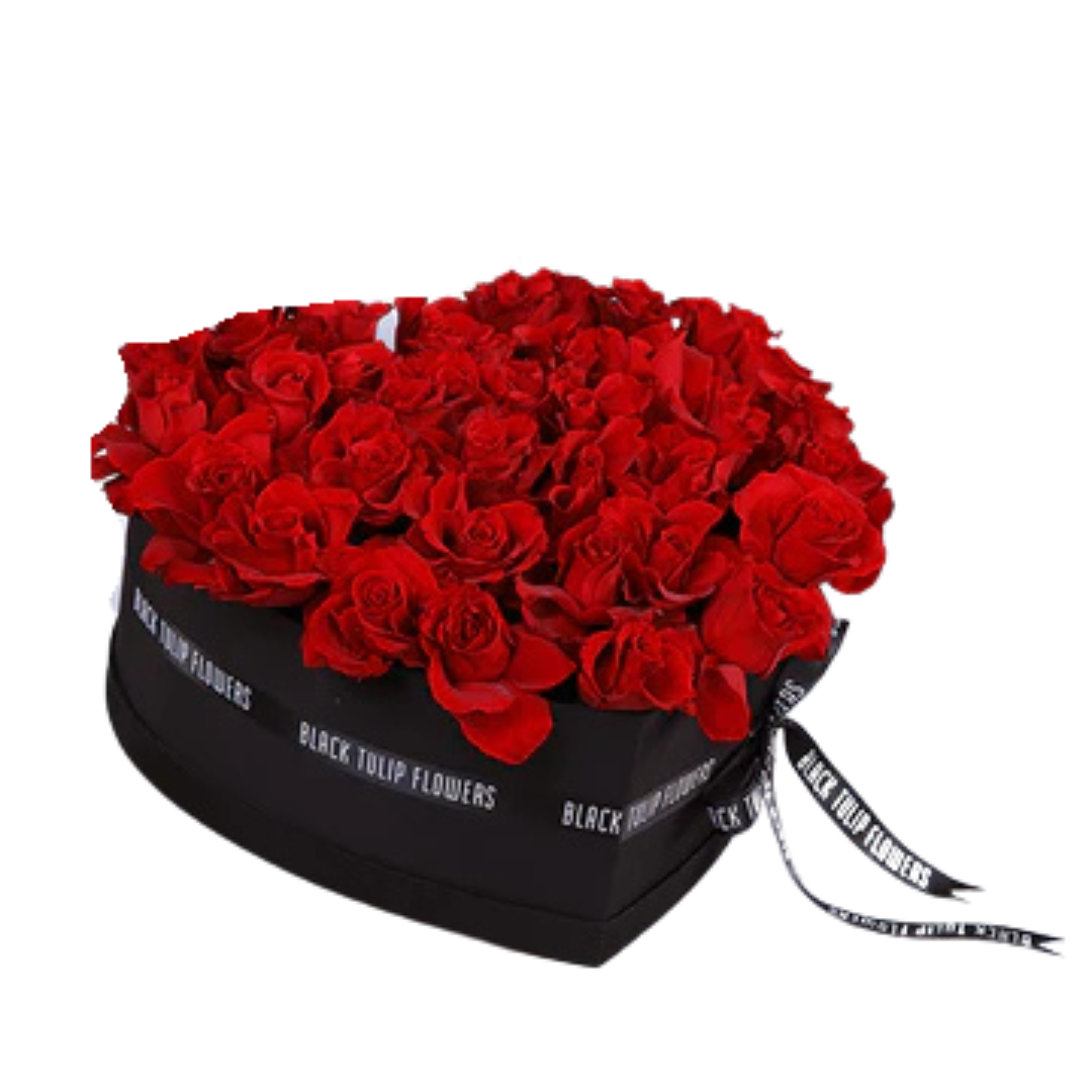 Heart Box Fresh Floral Arrangement | Elegant Romantic Gift
