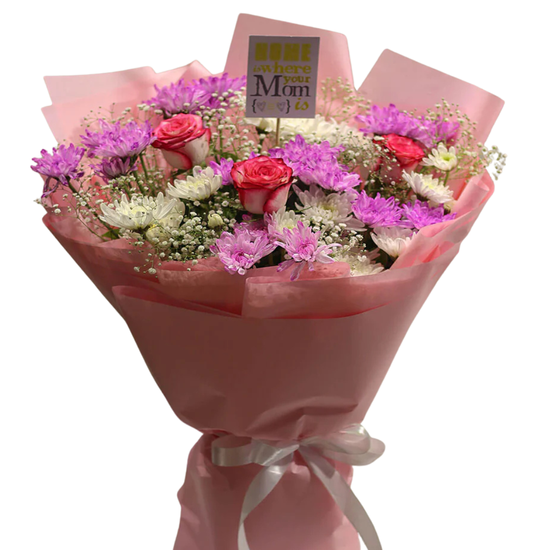 Wishes for Mom Mixed Floral Bouquet | Heartfelt Mother's Day Gift