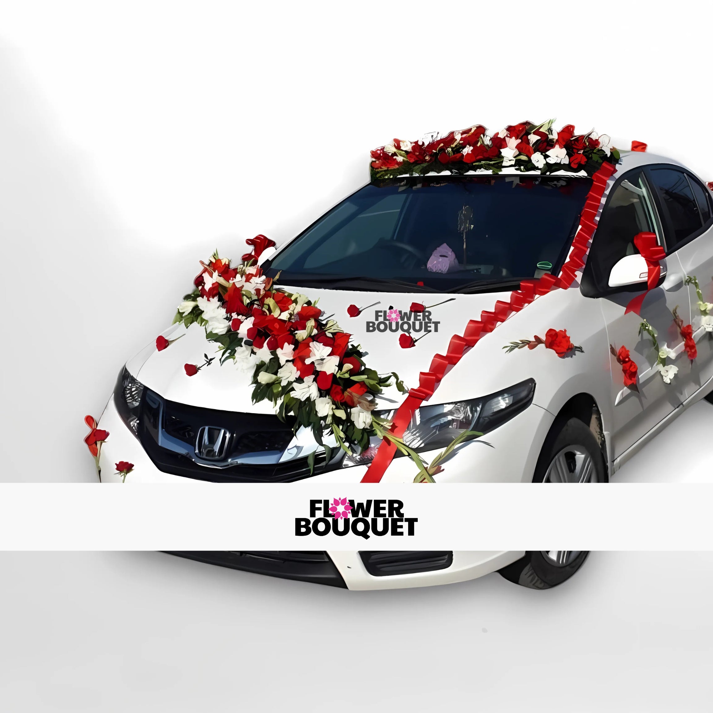 Floral Honda Wedding Car Decoration