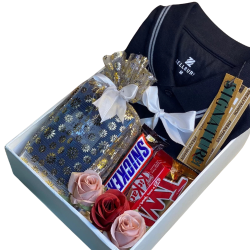 Men's Polo T-Shirt & Perfume Gift Box