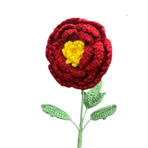 Handmade Vibrant Crochet Peony Flower
