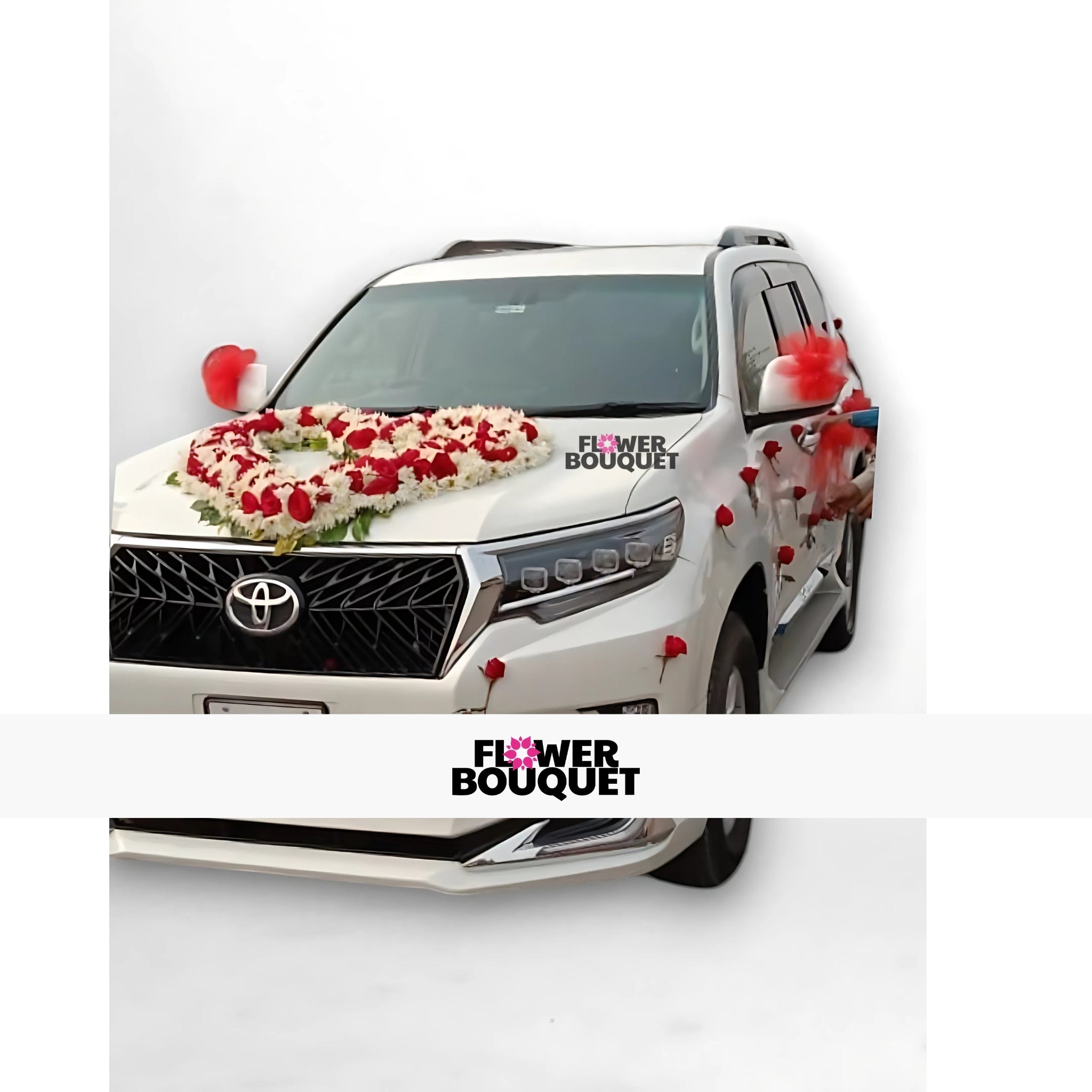 Heart-Shaped Floral Toyota SUV Decoration