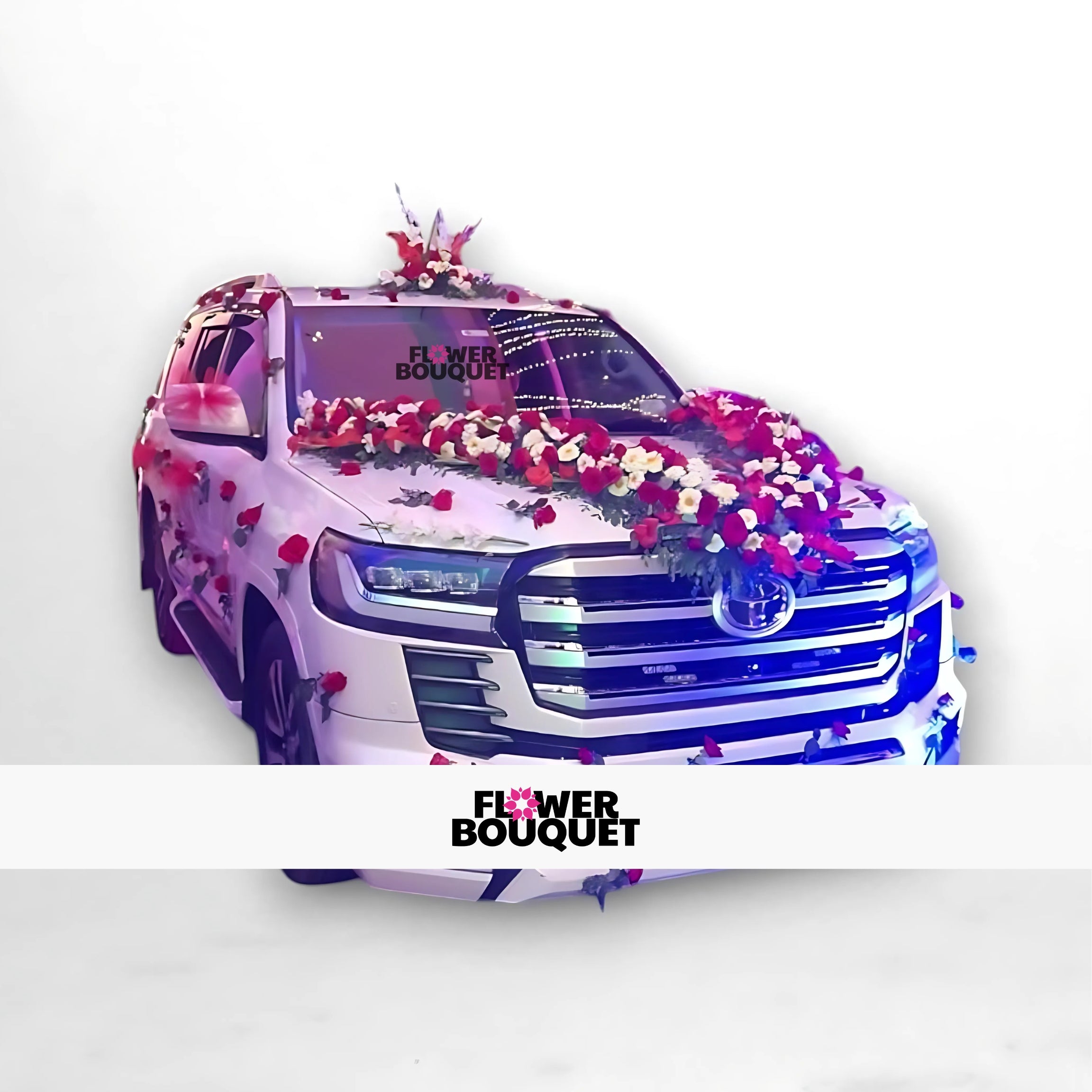 Luxury Land Cruiser V8 Wedding Car Decoration
