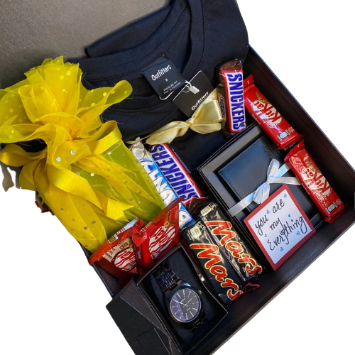 Luxury Men's Apparel, Watch & Chocolate Hamper