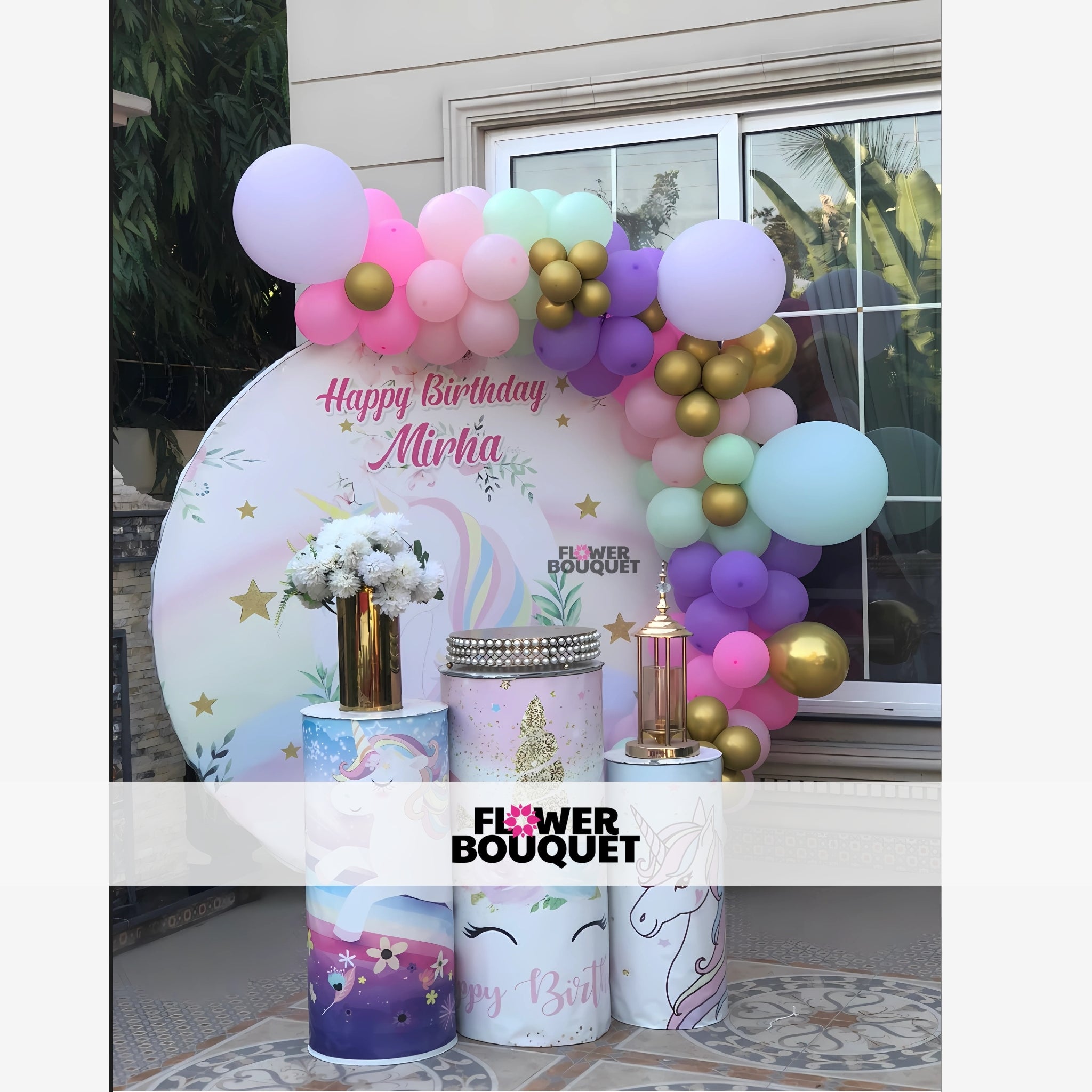 Magical Unicorn Theme Birthday Party Setup