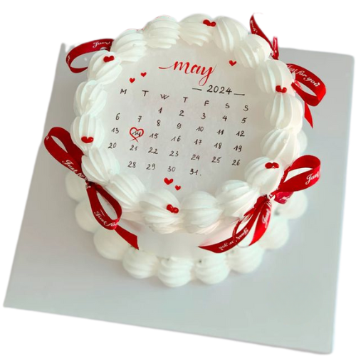 Custom Memorable Date Calendar Cake