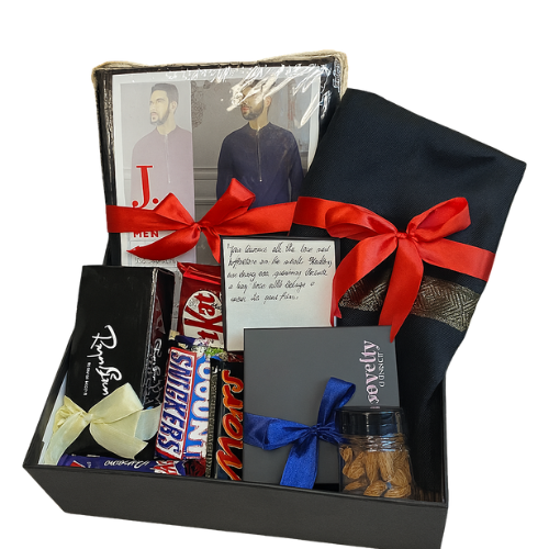 Men's Premium Unstitched Fabric & Accessories Box