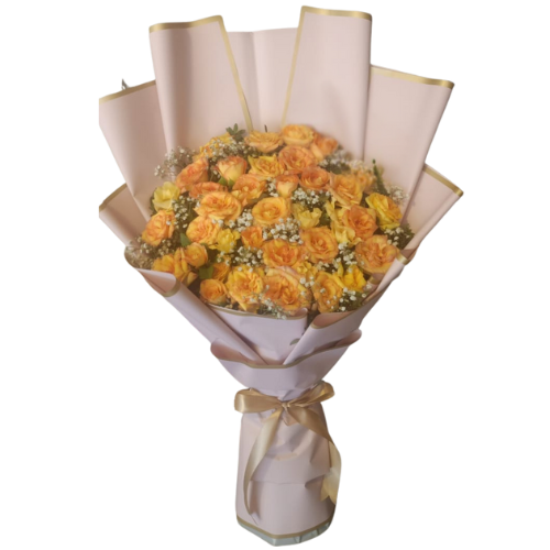 Sunset Rose Bouquet – Elegant Floral Gift with Premium Wrapping