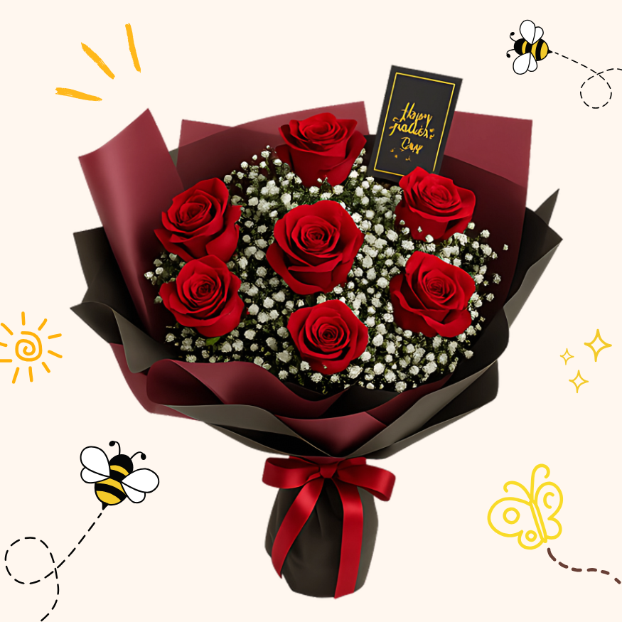 Perfect Proposal 7 Rose Bouquet | Romantic Floral Arrangement