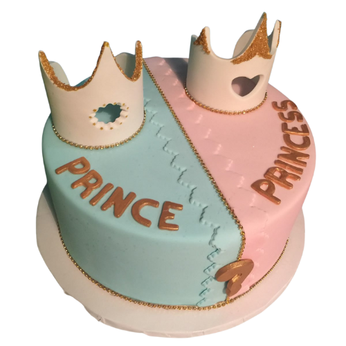 Prince or Princess Gender Reveal Baby Shower Cake