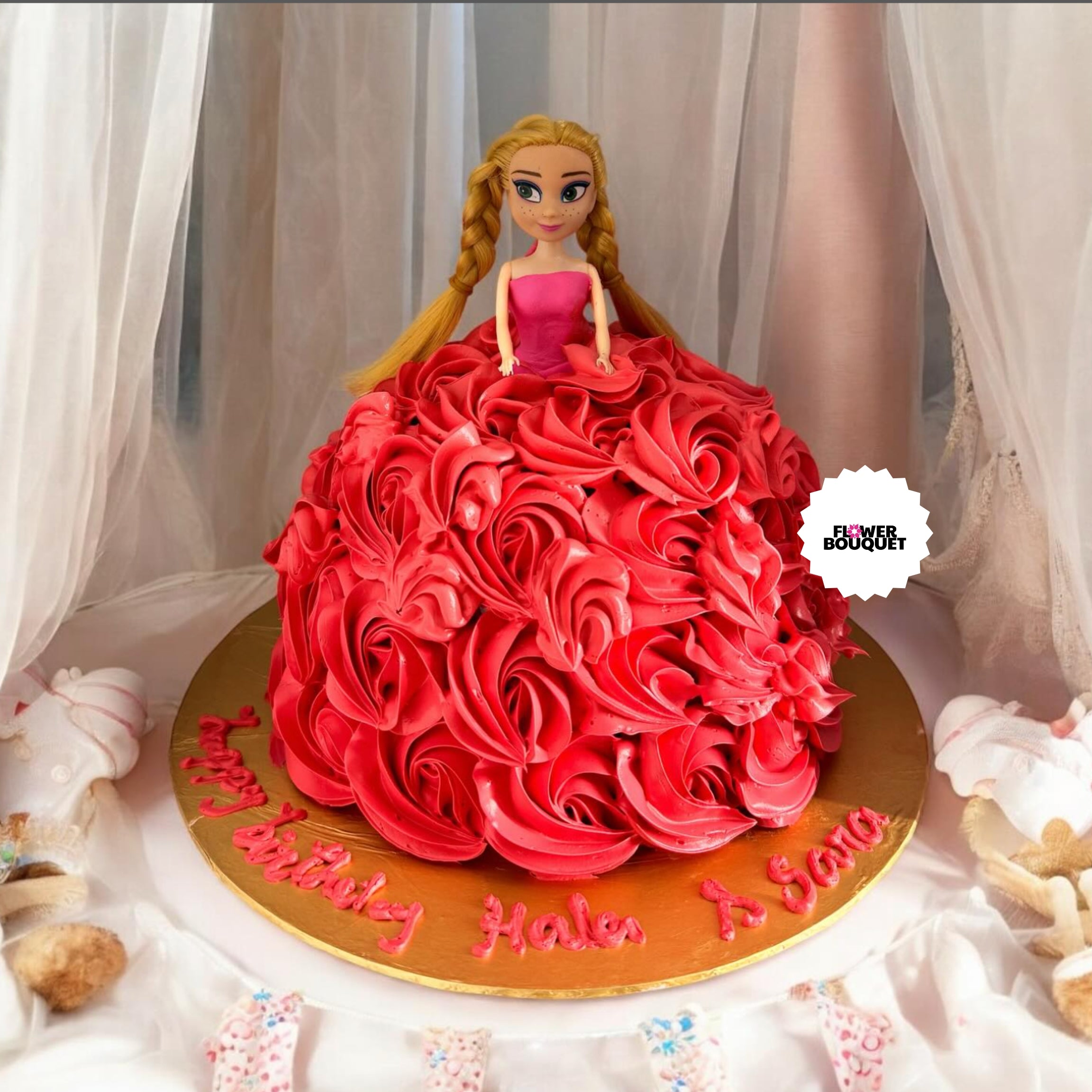 Princess Rose Doll Birthday Cake