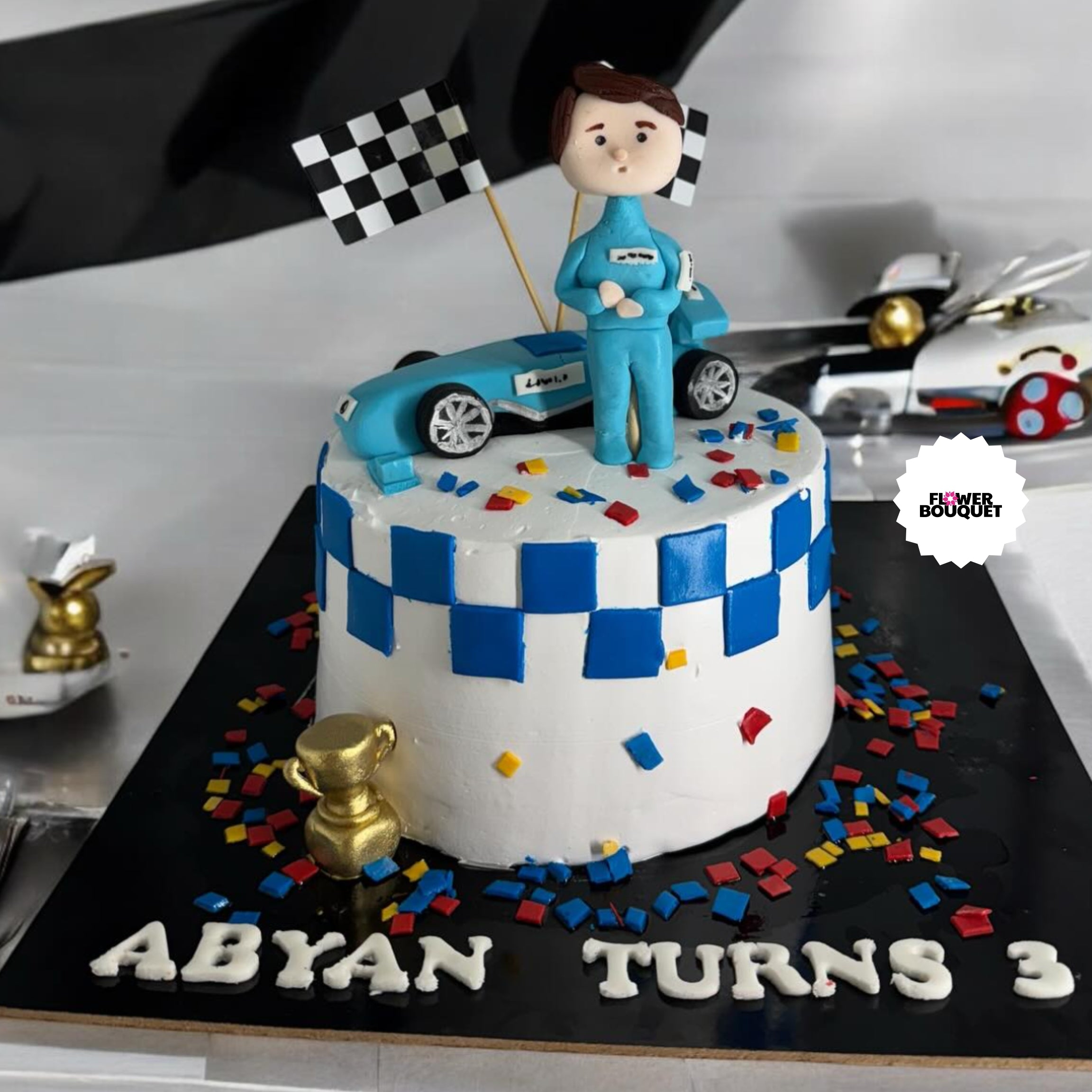 Race Car Champion 2-Pound Birthday Cake