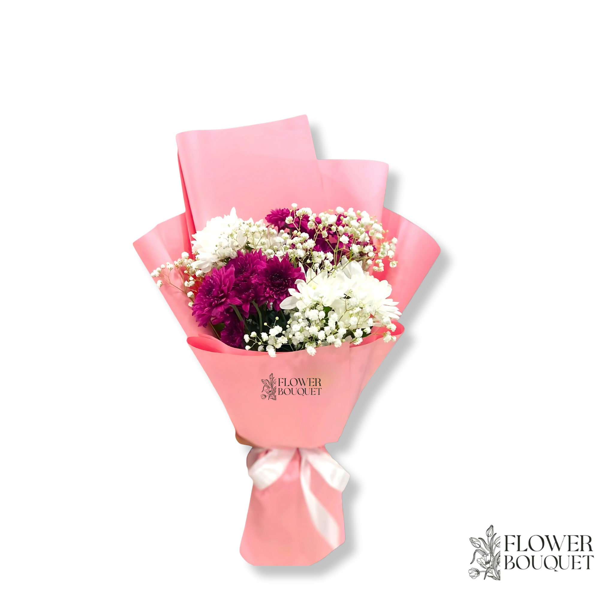 Radiant Purple Chrysanthemum Floral Arrangement