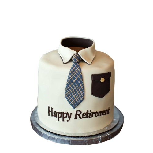 Retirement Theme Cake - Elegant Shirt & Tie Design