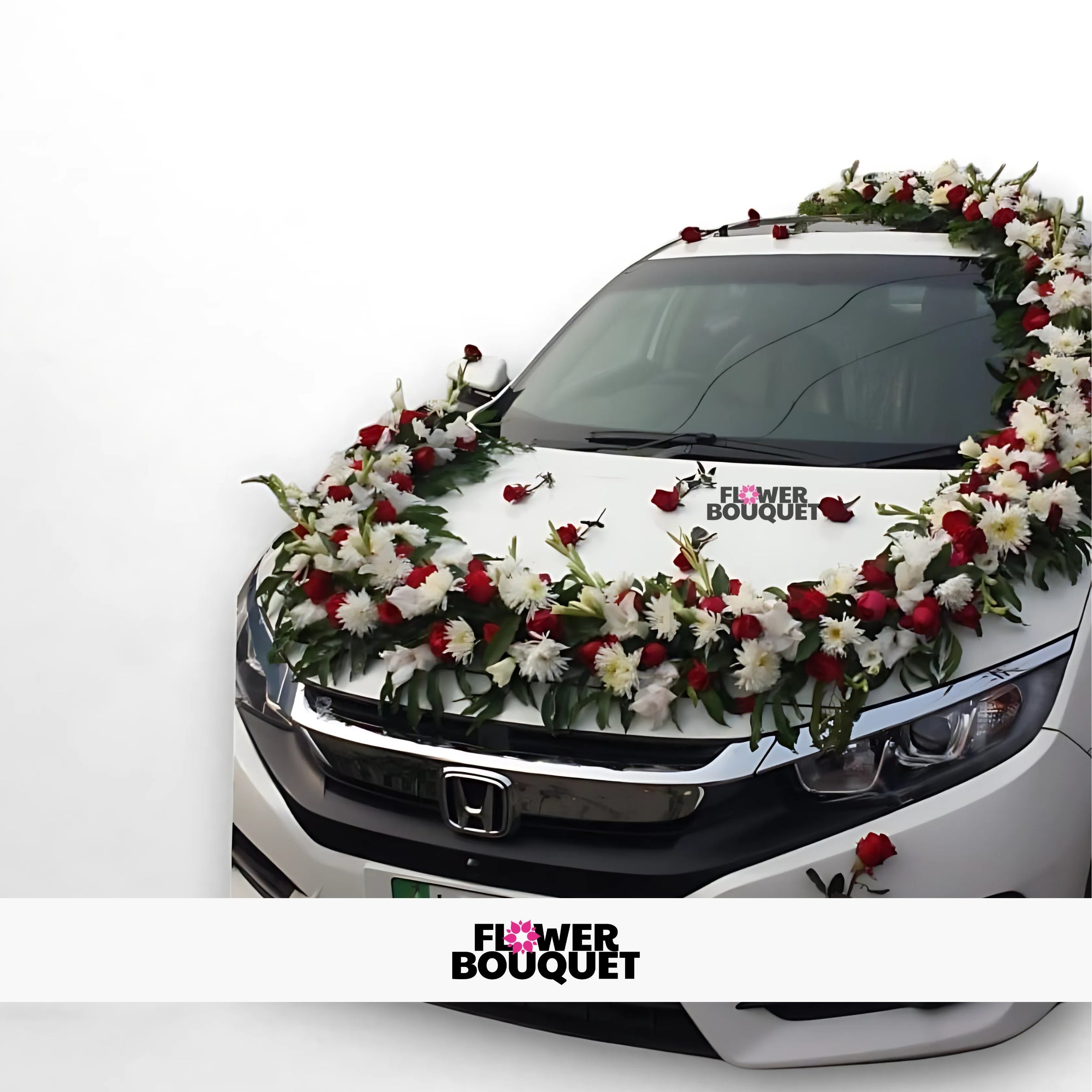 Romantic Ride Floral Honda Car Decoration