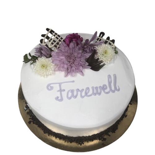 Floral Farewell Cake | Elegant Goodbye Celebration Dessert