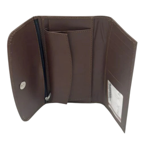 Slim Ladies Black Faux Leather Wallet