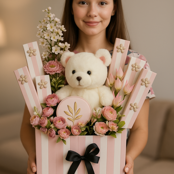 Blossom Teddy Gift Box