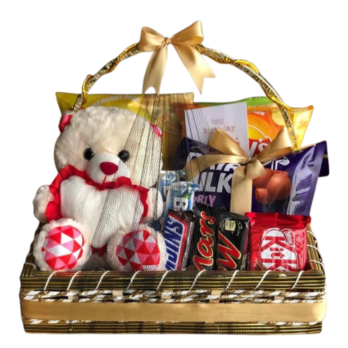 Teddy & Treats Gift Basket