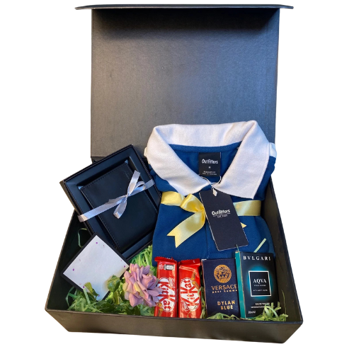 Trendy Men's Fashion & Fragrance Gift Box