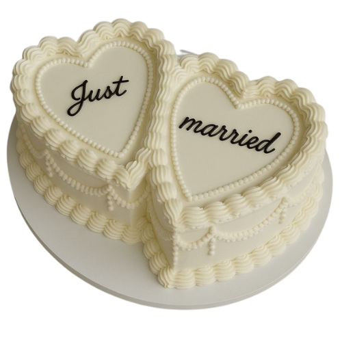 Twin Hearts Cake | 4 Lbs Romantic Wedding & Anniversary Dessert